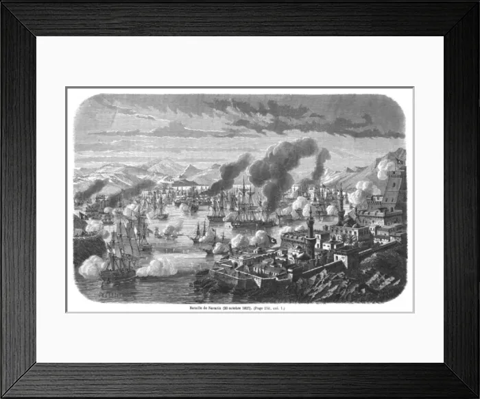 Framed Print : Battle of Navarino / 1827 Framed Print : Battle of Navarino / 1827