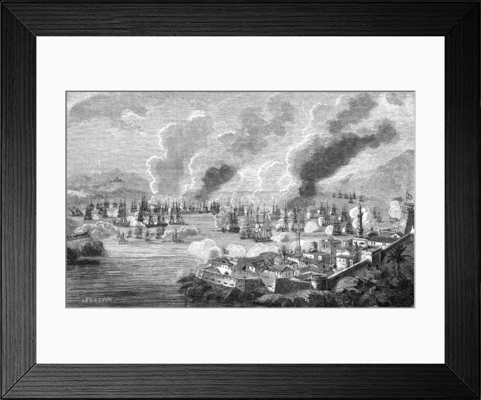 Framed Print : Battle of Navarino 1827 Framed Print : Battle of Navarino 1827