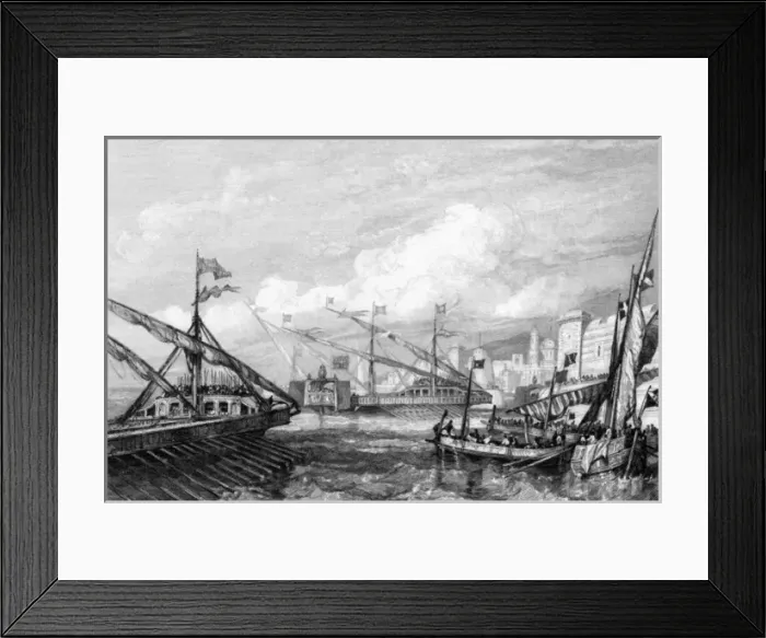Framed Print : French Galleys - Candia Framed Print : French Galleys - Candia