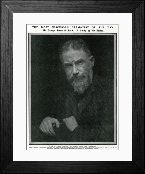 Framed Print : George Bernard Shaw Framed Print : George Bernard Shaw