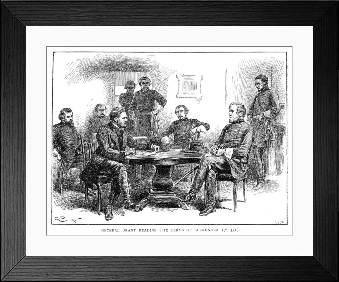 Framed Print : Lee Surrenders to Grant Framed Print : Lee Surrenders to Grant