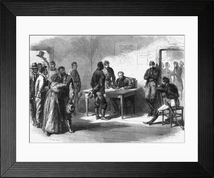 Framed Print : Black Soldiers Recruited Framed Print : Black Soldiers Recruited