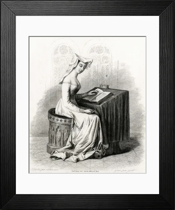Framed Print : Christine De Pisan / Mono Framed Print : Christine De Pisan / Mono