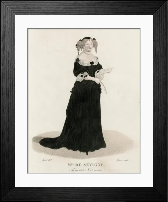 Framed Print : SEVIGNE. Marie de Rabutin-Chantal, marquise, known as Madame de SEVIGNE French noblewoman Framed Print : SEVIGNE. Marie de Rabutin-Chantal, marquise, known as Madame de SEVIGNE French noblewoman