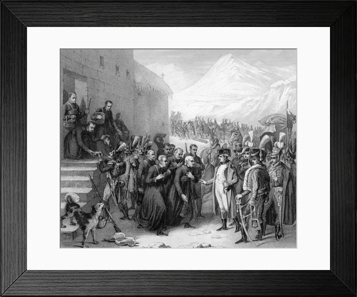 Framed Print : Napoleon in the Alps Framed Print : Napoleon in the Alps