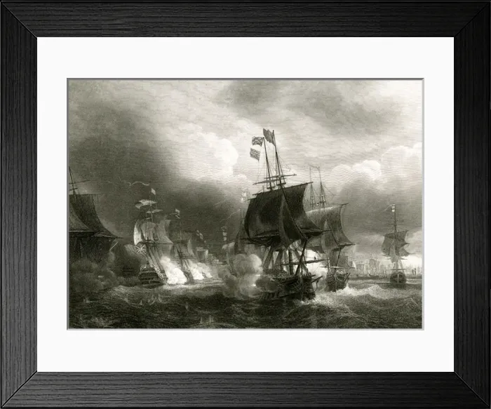 Framed Print : Naval Battle Ouessant Framed Print : Naval Battle Ouessant
