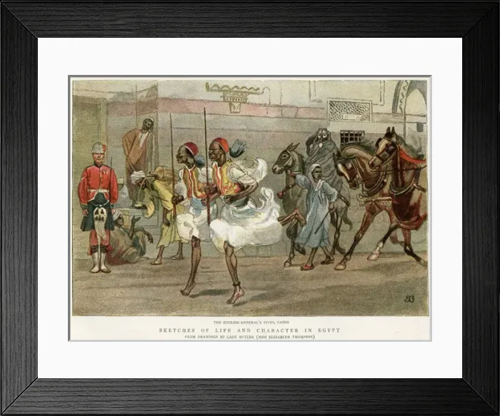 Framed Print : Syces Running, Cairo Framed Print : Syces Running, Cairo