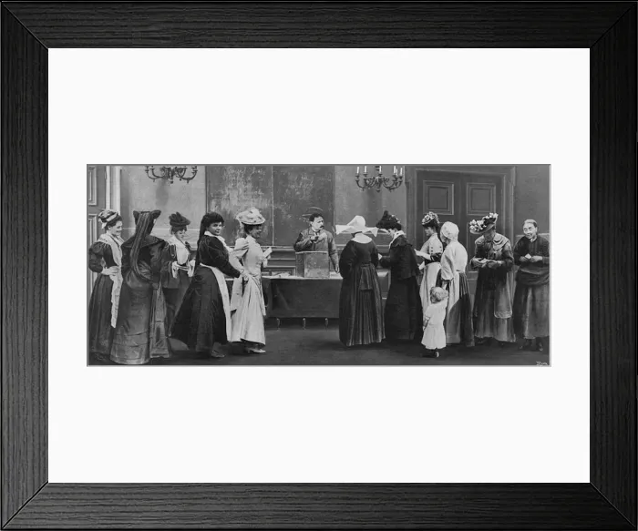 Framed Print : Frenchwomen Voting Framed Print : Frenchwomen Voting