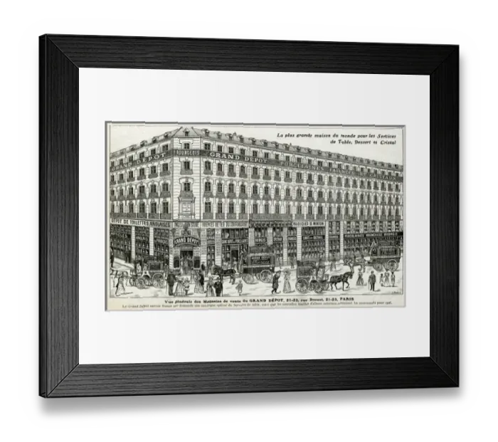 Framed Print : Exterior of Grand Depot 1906 Framed Print : Exterior of Grand Depot 1906