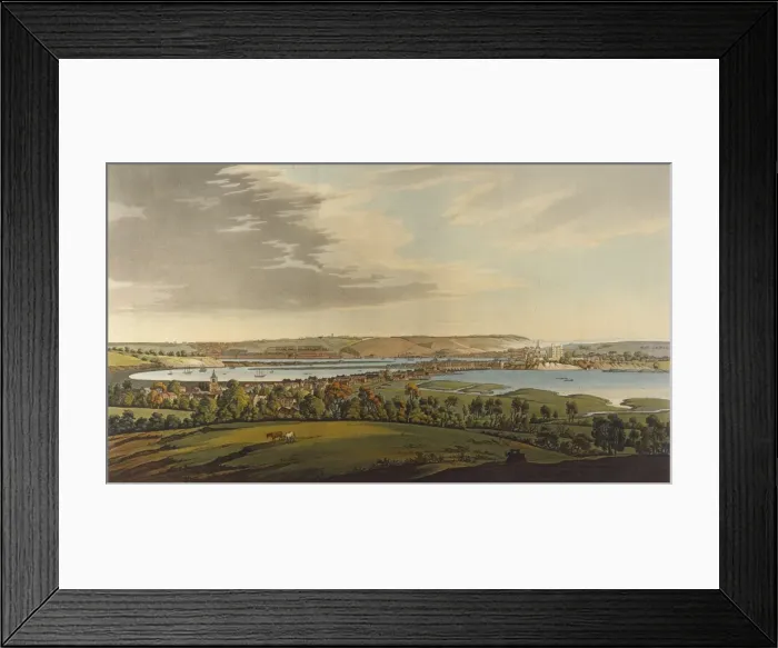 Framed Print : Rochester & Chatham 1795 Framed Print : Rochester & Chatham 1795