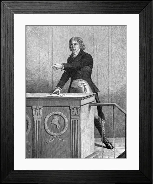 Framed Print : Saint Just, Orating Framed Print : Saint Just, Orating
