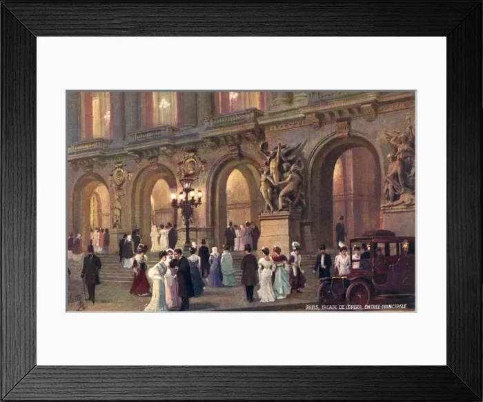 Framed Print : Audience Arrives / L opera Framed Print : Audience Arrives / L opera
