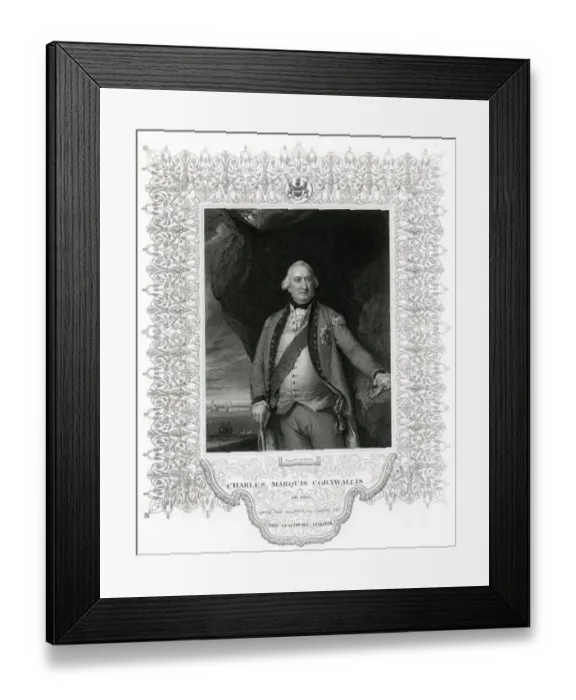 Framed Print : Charles Lord Cornwallis Framed Print : Charles Lord Cornwallis
