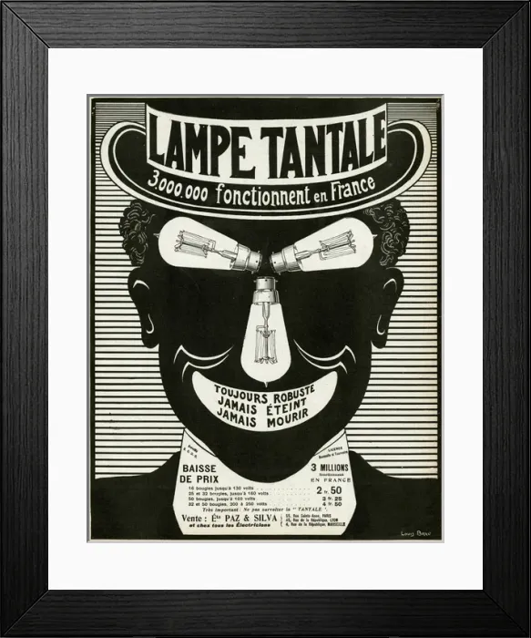 Framed Print : Advert for Tantalus lamps 1910 Framed Print : Advert for Tantalus lamps 1910