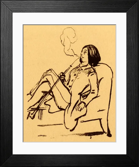 Framed Print : Georges Sand / Smoking Framed Print : Georges Sand / Smoking