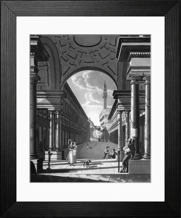 Framed Print : Florence / Uffizi 1830 Framed Print : Florence / Uffizi 1830