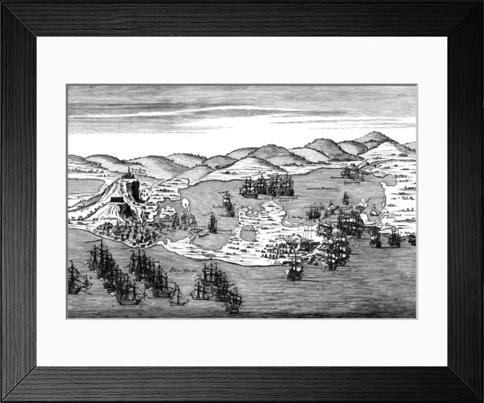 Framed Print : Vernon at Cartagena / 1741 Framed Print : Vernon at Cartagena / 1741