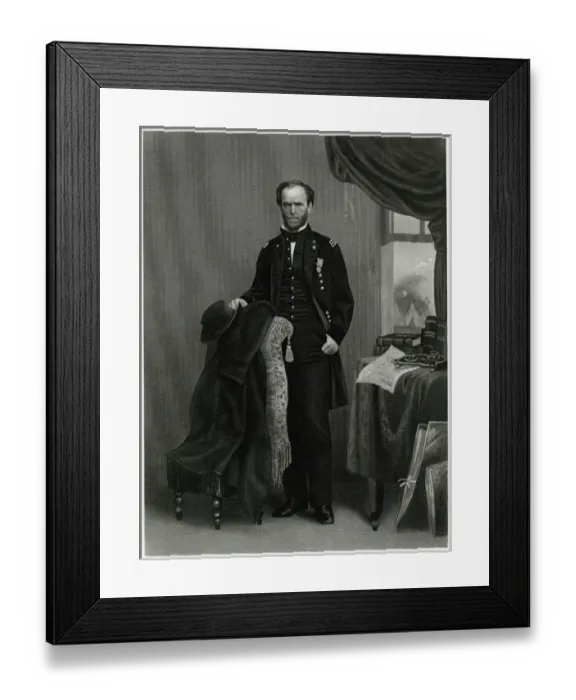 Framed Print : William Tecumseh Sherman - Fredericks Framed Print : William Tecumseh Sherman - Fredericks