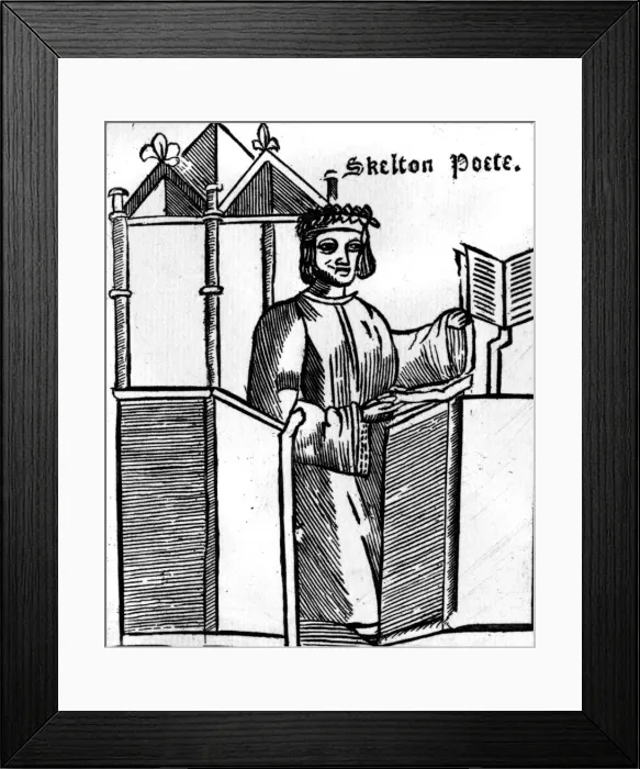 Framed Print : John Skelton - Woodcut - ROD Framed Print : John Skelton - Woodcut - ROD