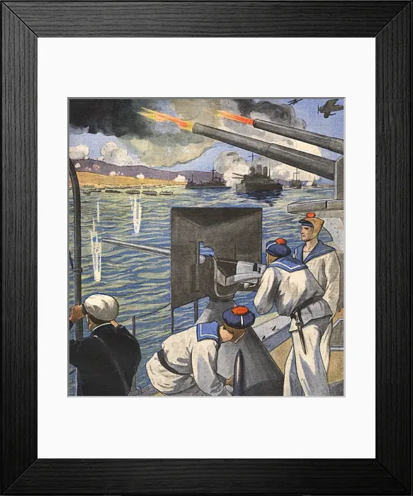 Framed Print : Troops Land in Morocco Framed Print : Troops Land in Morocco