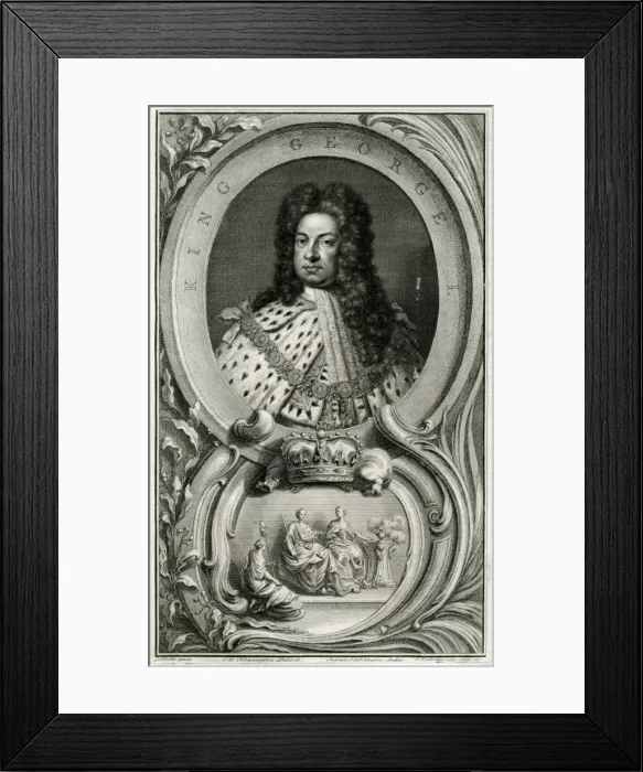 Framed Print : George I / Kneller / Houbrak Framed Print : George I / Kneller / Houbrak