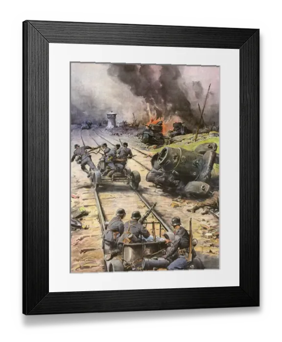 Framed Print : Germans Use Trolleys Framed Print : Germans Use Trolleys