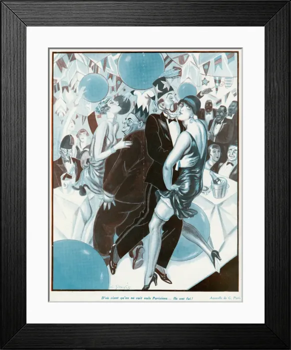 Framed Print : Parisians in Fancy Dress Framed Print : Parisians in Fancy Dress