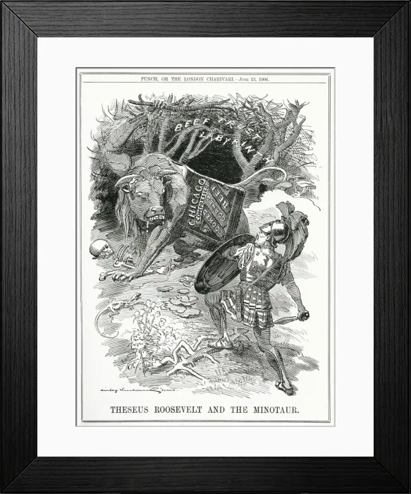 Framed Print : Theseus Roosevelt and the Minotaur Framed Print : Theseus Roosevelt and the Minotaur