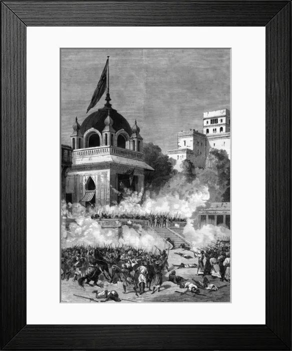 Framed Print : Kabul, Afghanistan, attack on British Embassy 1879 Framed Print : Kabul, Afghanistan, attack on British Embassy 1879