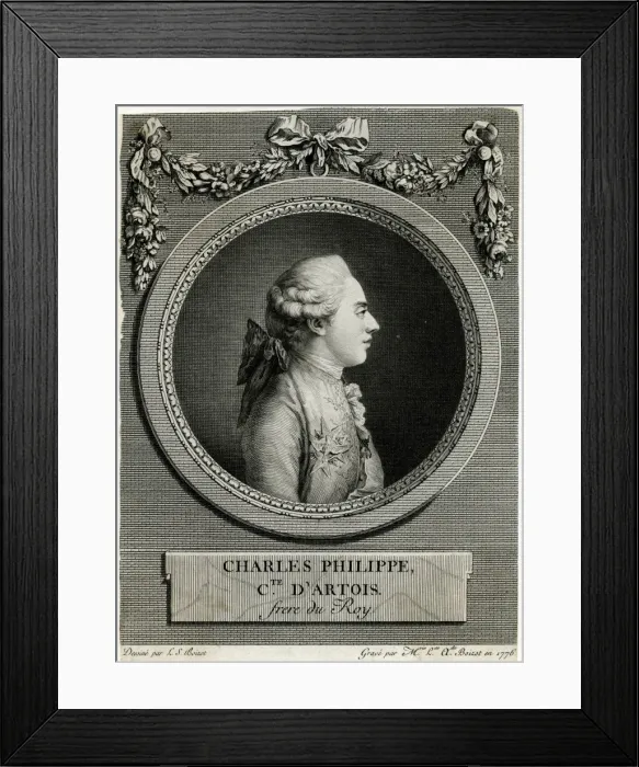 Framed Print : Charles X / 1776 / Boizot Framed Print : Charles X / 1776 / Boizot