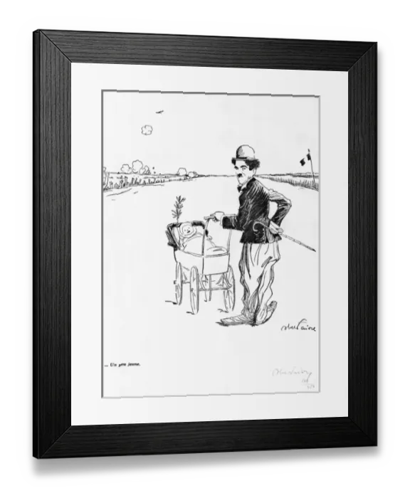 Framed Print : Chaplin by Faivre Framed Print : Chaplin by Faivre