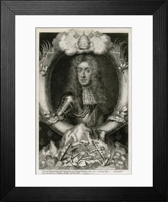 Framed Print : James Ii  /  After Kneller