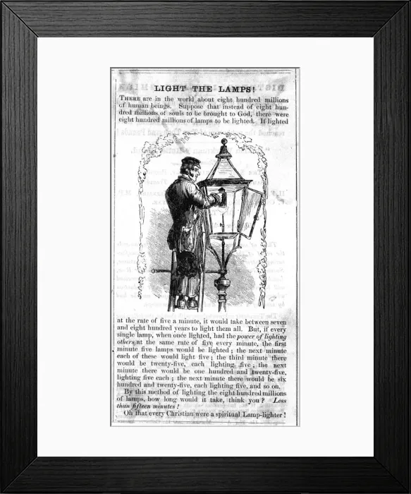 Framed Print : Gas Lamp Attended To Framed Print : Gas Lamp Attended To