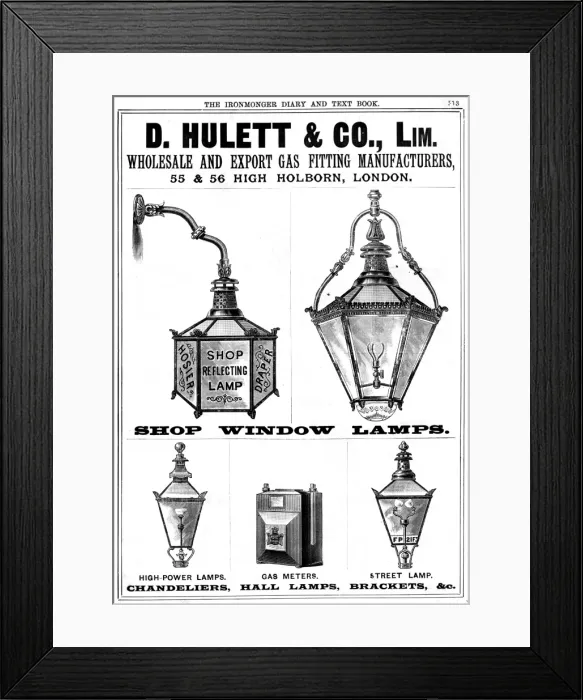 Framed Print : Street Gas Lamps Framed Print : Street Gas Lamps