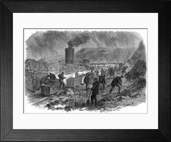 Framed Print : Oaks Colliery / 1866 Framed Print : Oaks Colliery / 1866