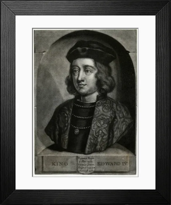Framed Print : Edward Iv / Anon Mezzotint Framed Print : Edward Iv / Anon Mezzotint
