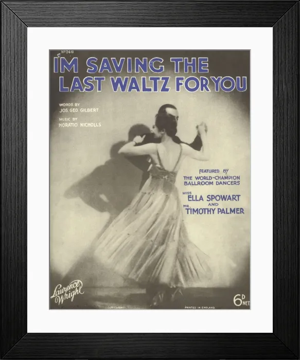 Framed Print : Waltz / Music Cover Framed Print : Waltz / Music Cover