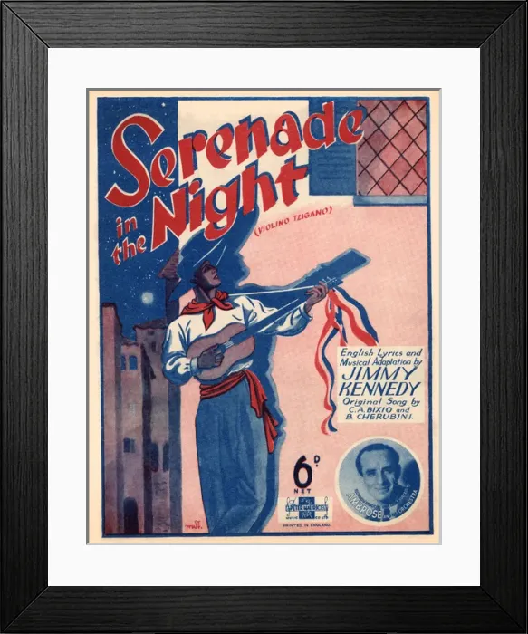 Framed Print : Serenade / Music Cover Framed Print : Serenade / Music Cover