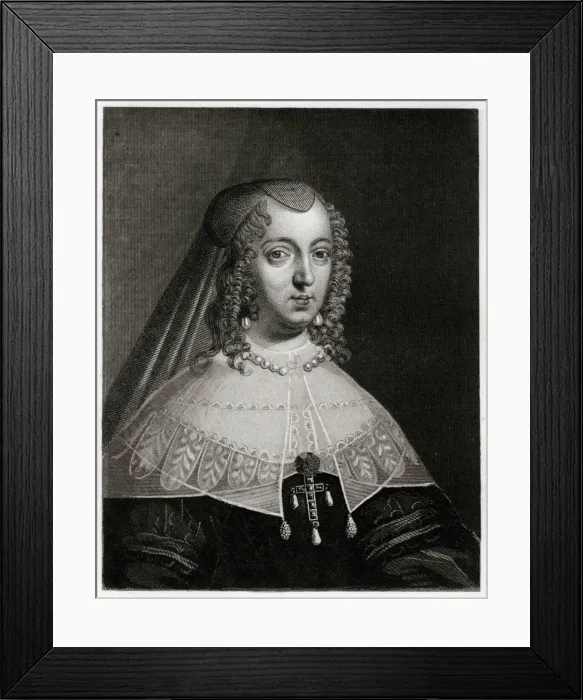 Framed Print : Anne of Austria  /  Anon Eng