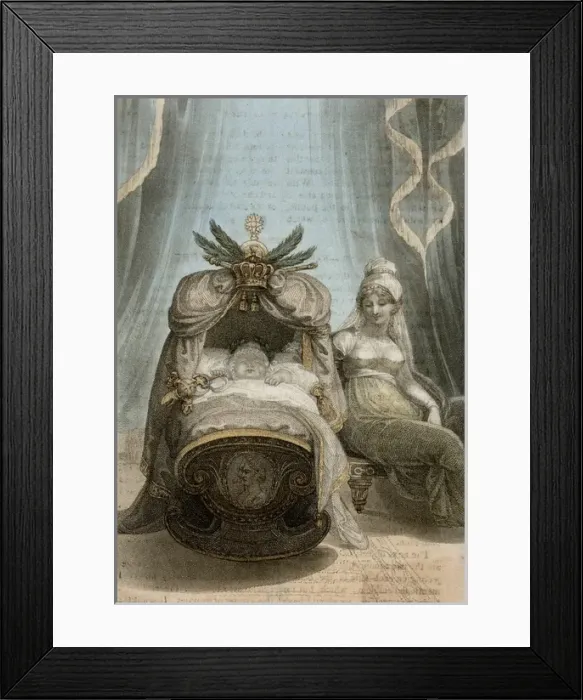 Framed Print : Napoleon II in Cradle Framed Print : Napoleon II in Cradle