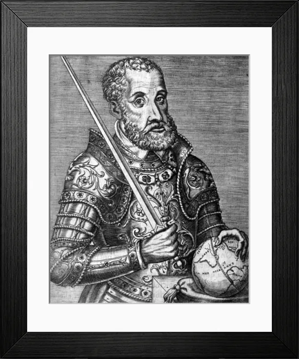 Framed Print : Carl V / Hre / Thevet 1584 Framed Print : Carl V / Hre / Thevet 1584