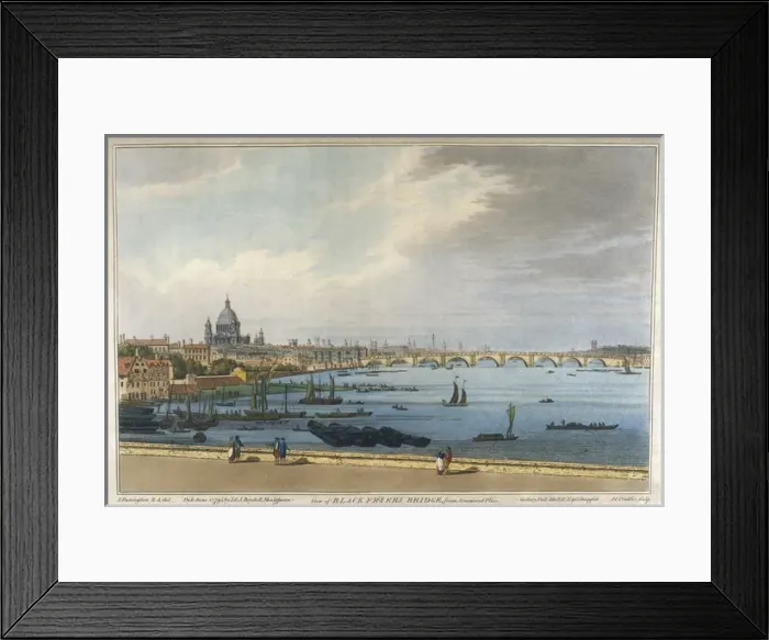 Framed Print : Blackfriars Bridge 1795 Framed Print : Blackfriars Bridge 1795