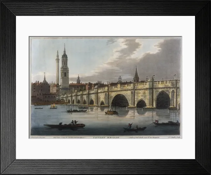 Framed Print : London Bridge 1795 Framed Print : London Bridge 1795