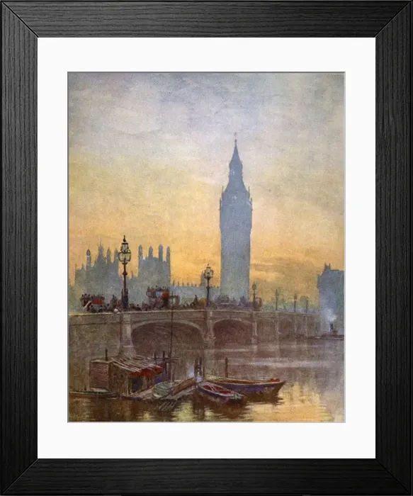 Framed Print : Westminster Bridge 1905 Framed Print : Westminster Bridge 1905
