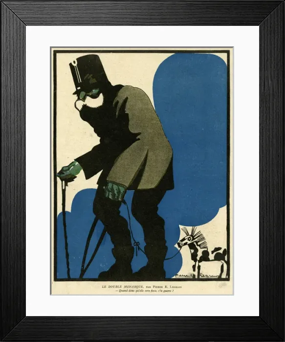 Framed Print : Cartoon, The Double Monarch, WW1 Framed Print : Cartoon, The Double Monarch, WW1