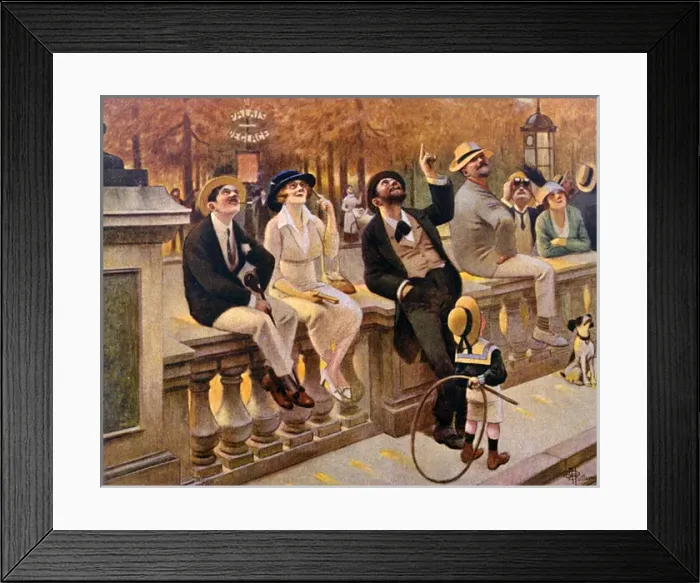 Framed Print : Wwi / Air Raid on Paris Framed Print : Wwi / Air Raid on Paris
