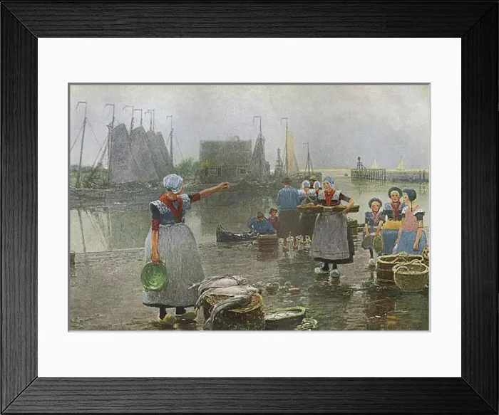 Framed Print : Fisher Folk in Holland Framed Print : Fisher Folk in Holland