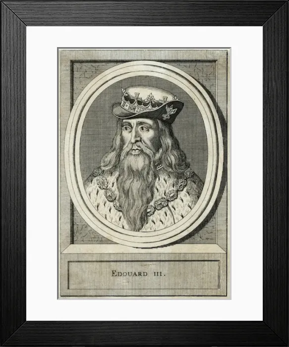 Framed Print : Edward Iii / Anon Oval Eng Framed Print : Edward Iii / Anon Oval Eng