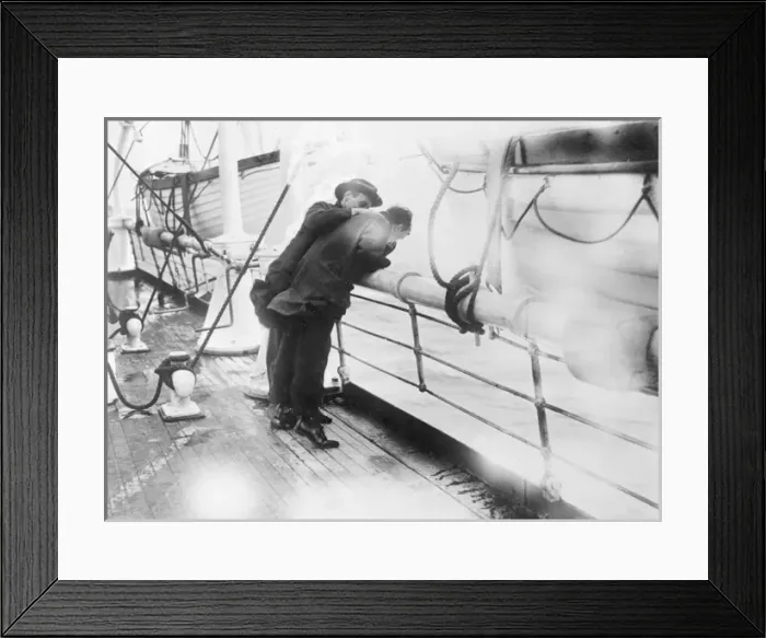 Framed Print : Seasick Passenger Framed Print : Seasick Passenger