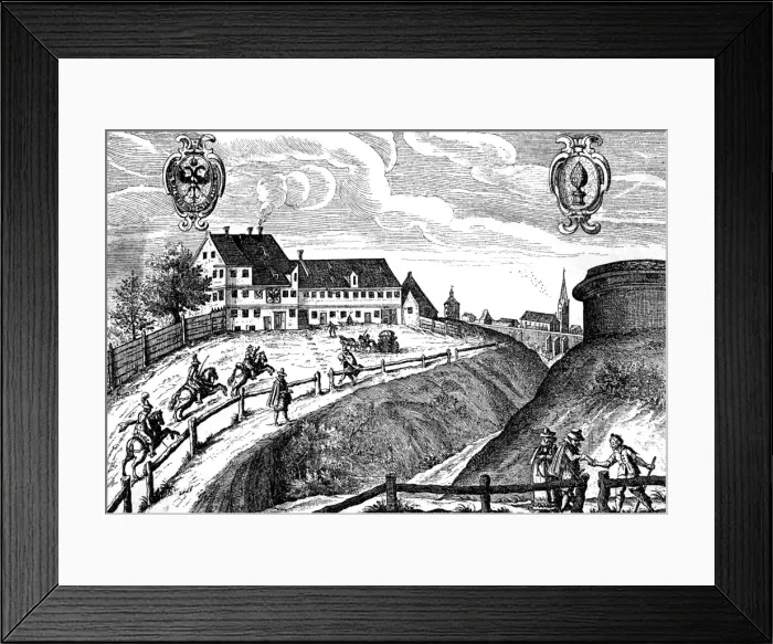 Framed Print : Posthaus at Augsberg Framed Print : Posthaus at Augsberg